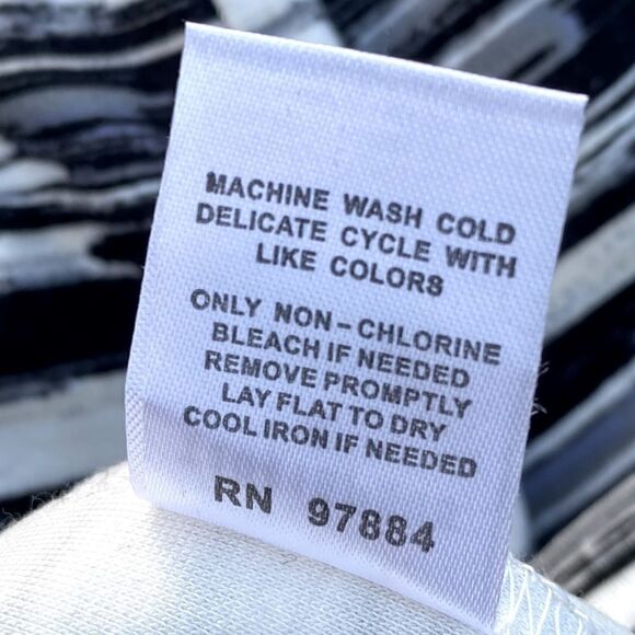 TART Fitted Mini Dress Sz S Black/White/Gray Stripes Abstract Animal Print. EUC - Picture 11 of 11